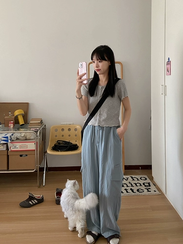 Японские тонкие штаны для отдыха, оверсайз, свободный крой