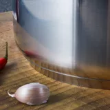 Платиновый пафера из нержавеющей стали из нержавеющей стали 24 см.