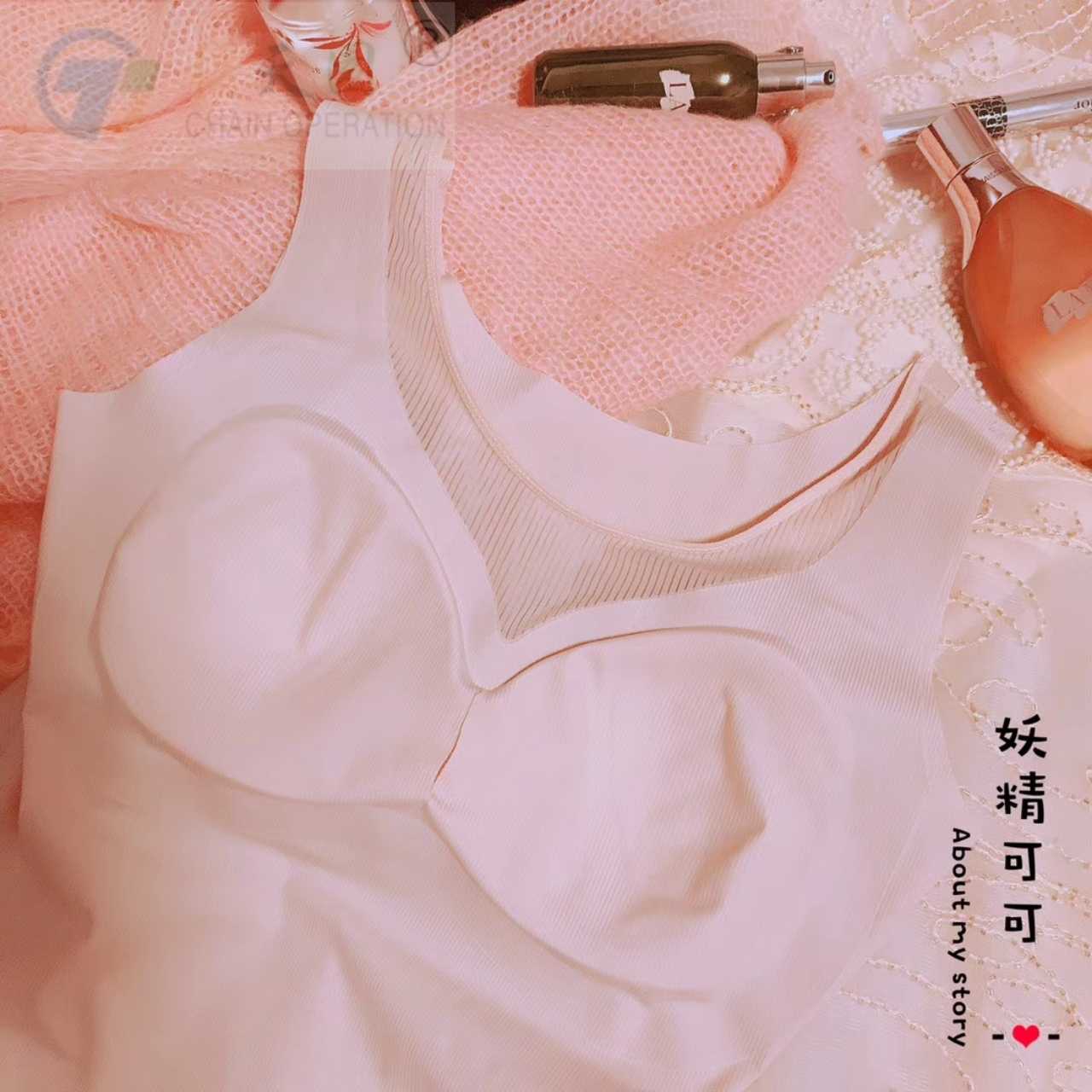2 mảnh 136 Fairy Coco 2018 thu đông 2018 phiên bản vest đồ lót aerobic mới Không có vòng thép thoải mái liền mạch 68 1 quần lot