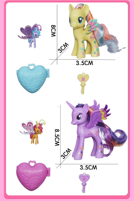 Hasbro Little Horse Bộ đồ chơi Polaroid Tím Yue Công chúa vũ trụ mềm Trang trí Cô gái Chơi Nhà Búp bê Búp bê