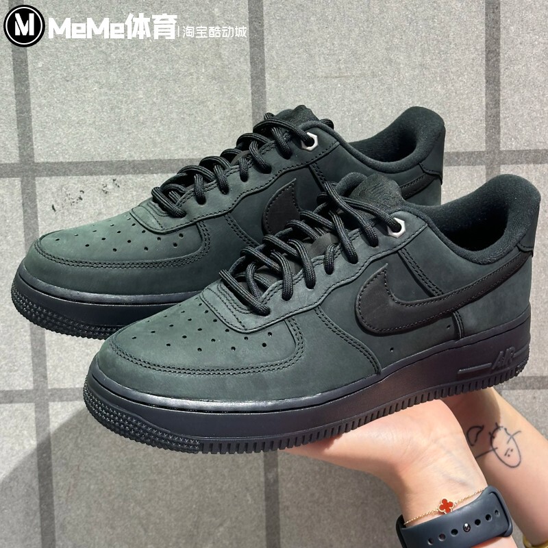 Nike Men's Shoes 2025 Winter New Retro Black and Green Color-Blocking Af1 Sneakers Sports Casual Shoes Cj9179-001