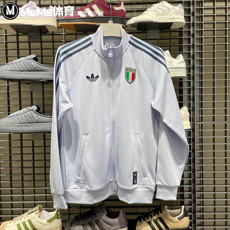 Adidas Men's 2026 Summer New Product Italian Team Football Culture Retro Casual Jacket Jy9630