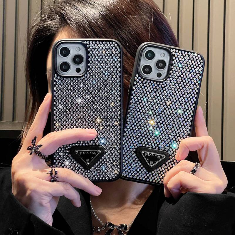 Sparkling Diamond Case Suitable for iPhone 16 Pro Max, 17 Pro Max, High-End Anti-Drop Luxury Electroplated Full Diamond Protective Cover for Apple 14/15 Pro