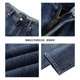 gxgjeans ຜູ້ຊາຍ 2024 Spring Frayed Distressed Pants Casual Washed Straight Denim Pants Trend