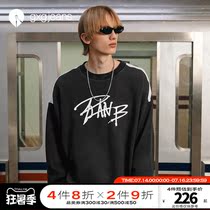 gxgjeans mens 2021 spring new sweater mens trend Korean version of casual embroidery round neck loose top