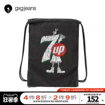 gxgjeans mens outdoor summer printing fun casual backpack drawstring backpack tide