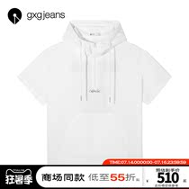 Shopping mall with the same gxgjeans mens 2021 summer shirt lapel hooded short-sleeved cartoon printed shirt mens tide