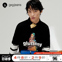 gxgjeans mens summer hot item t-shirt mens youth fashion personality printing casual round neck short sleeve T-shirt tide