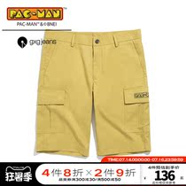 gxgjeans mens summer pants casual shorts mens pacman joint item overalls mens fashion