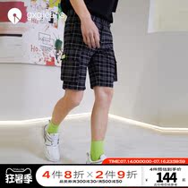 gxgjeans mens summer fashion plaid casual shorts mens loose tide brand five-point pants handsome pants men