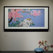 New Chinese Style Pure Handmade Su Embroidered Embroidery Painting Finished Product With Frame Sofa Background Wall TV Wall Living Room Decoration Painting