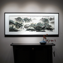 Chinese style atmospheric landscape painting handmade Su embroidery embroidery sofa background wall bedroom living room decoration painting finished