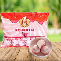 Российская конфетная клубничная йогуртная аромат ватный ватный сахар, русский Xiaomiao Импорт небольшие закуски шоколадные кусочки цитрусовых.