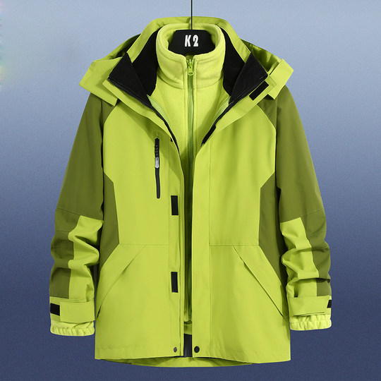 Woodpecker Outdoor Jacket for Men and Women, Three-In-One Detachable Jacket, Windproof and Waterproof, Tibet Travel and Mountaineering Clothing