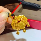 Золотая детская подвеска, колокольчик, делается под заказ, замок долголетия