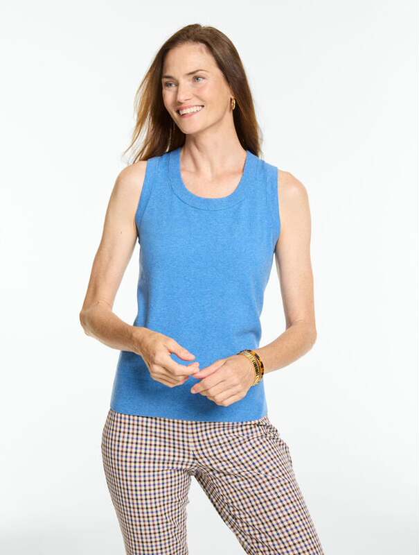 Talbots Knitwear September Round-Neck Vest 55% Cotton 45% Nylon Includes Direct Shipping and Customs Taxes Talbots Knitwear September Round-Neck Vest 55% Cotton 45% Nylon Includes Direct Shipping and Customs Taxes