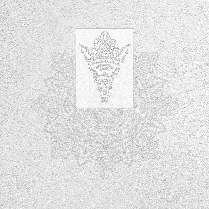 Description Picture 3 of item80cm - 120cm Stencil For Painting Decor Wall Plaster Template To Paint Larges Rococo Huge Giant Mandala Round Flower Lotus S268