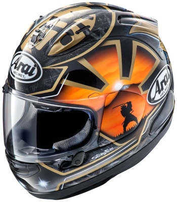 Domestic In-Stock Arai Rx-7X Helmet, Duanman Island Tt Gold Band, Swordsmen Haydon, Big Eye Motorcycle