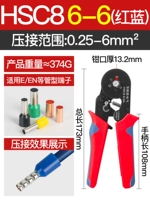 Терминал типа Tube 0,25-10 квадратного давления гексагональный красный и синий