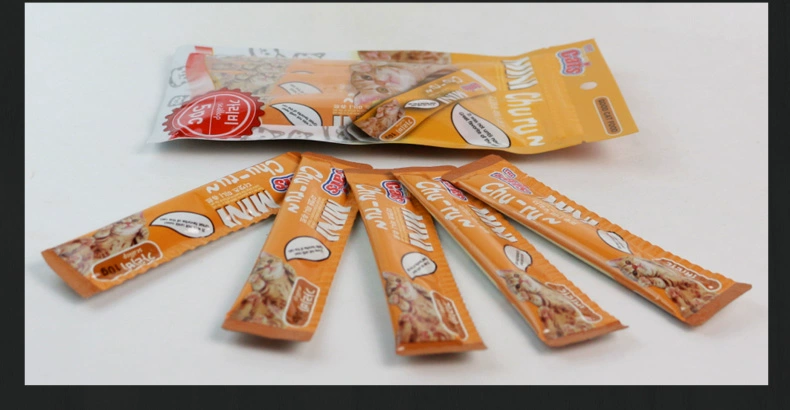 Đồ ăn nhẹ cho mèo Mèo khoai môn Dải mèo 5 * 10g Mèo con trưởng thành Dải mèo lỏng Pudding Thức ăn ướt đóng hộp tươi 5 dải - Đồ ăn nhẹ cho mèo