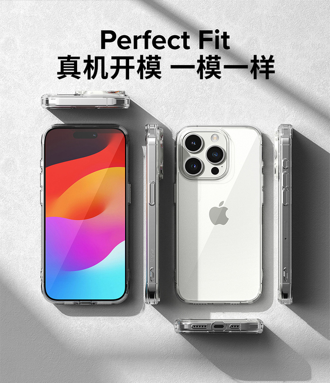 Ringke Fusion New Light Weight Transparent Clear High End Premium Tough Shockproof 15, 15 Plus, 15 Pro, 15 Pro Max iPhone