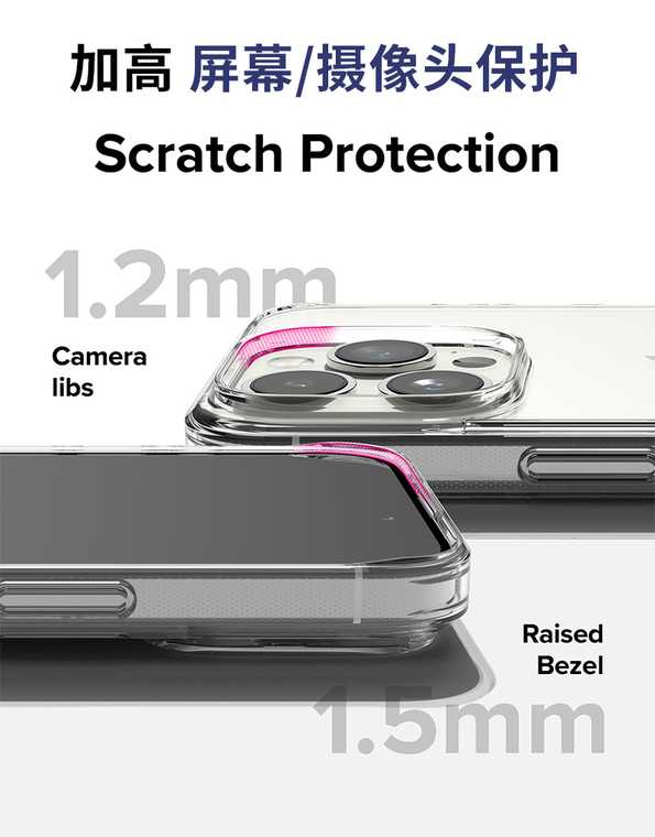 Ringke Fusion New Light Weight Transparent Clear High End Premium Tough Shockproof 15, 15 Plus, 15 Pro, 15 Pro Max iPhone