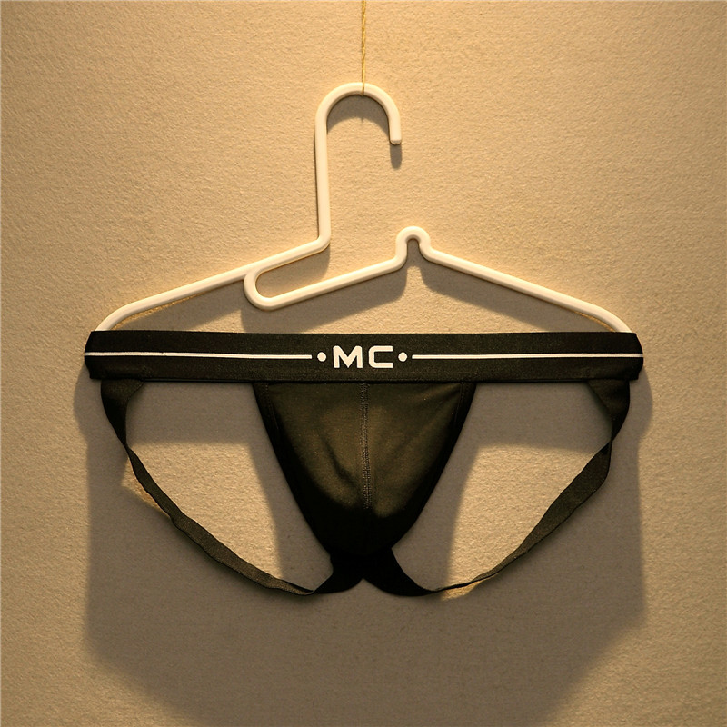 Men's Sexy Breathable Underwear, Low-Waist Trendy Thong, Sports Solid Color Youth Tight Double Thong