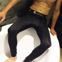 Tide men sweatpants fashion pressing sexy body serpent leather warm pants unit Youth sports bottles