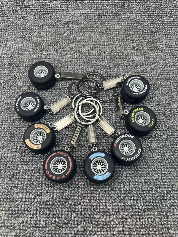 Simulated Car Tire Keychain, Tire Chain, Key Turbo Keyring, Keychain, Key Ring, Backpack Pendant