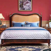 Alexander sofa European solid wood carved bed bedside table single chair corner table complete set of furniture