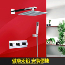 Concealed all copper in-wall shower set Square shower hidden pre-buried shower set