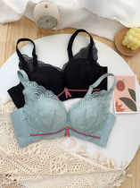 Comfort Pops Shed 80A Soft Latex Inner Cup Small Chest with large No-ring Steel Ring Coaleste Adjusted Bra