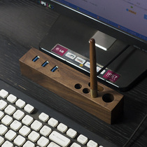Log HUB splitter converter USB3 0 pen holder pen inserts office supplies Enterprise logo Custom Gift