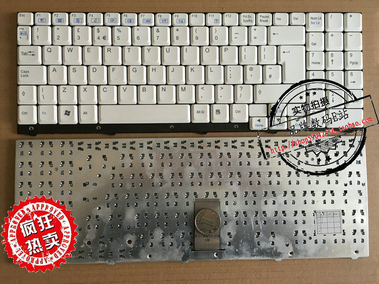 New blue sky CLEVO D900 D27 D470 M590 D70 notebook computer keyboard big carriage return English