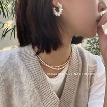 Strawberry Home Korea East Gate Irregular Pearl Earrings