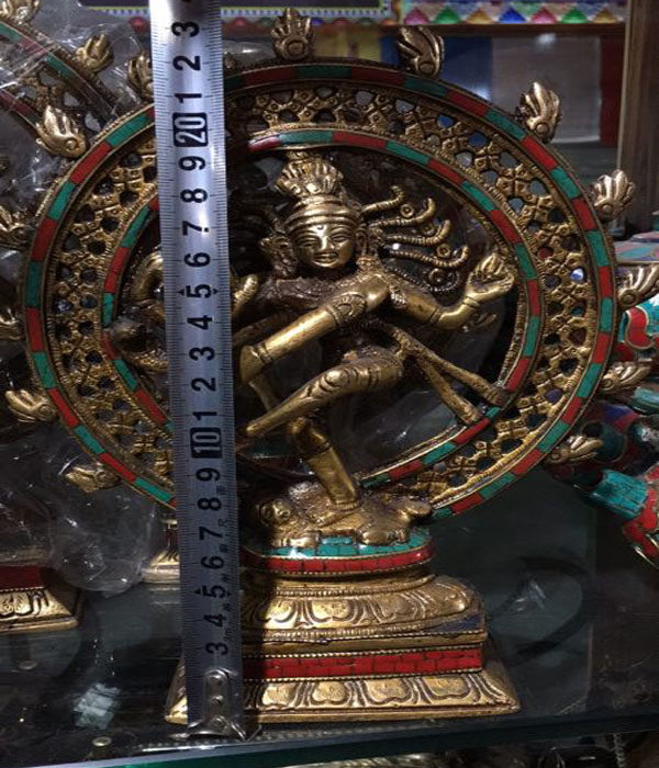 純銅製のシヴァ像、ネパール製の手作りシヴァ像、ヒンドゥー教の神の装飾品。