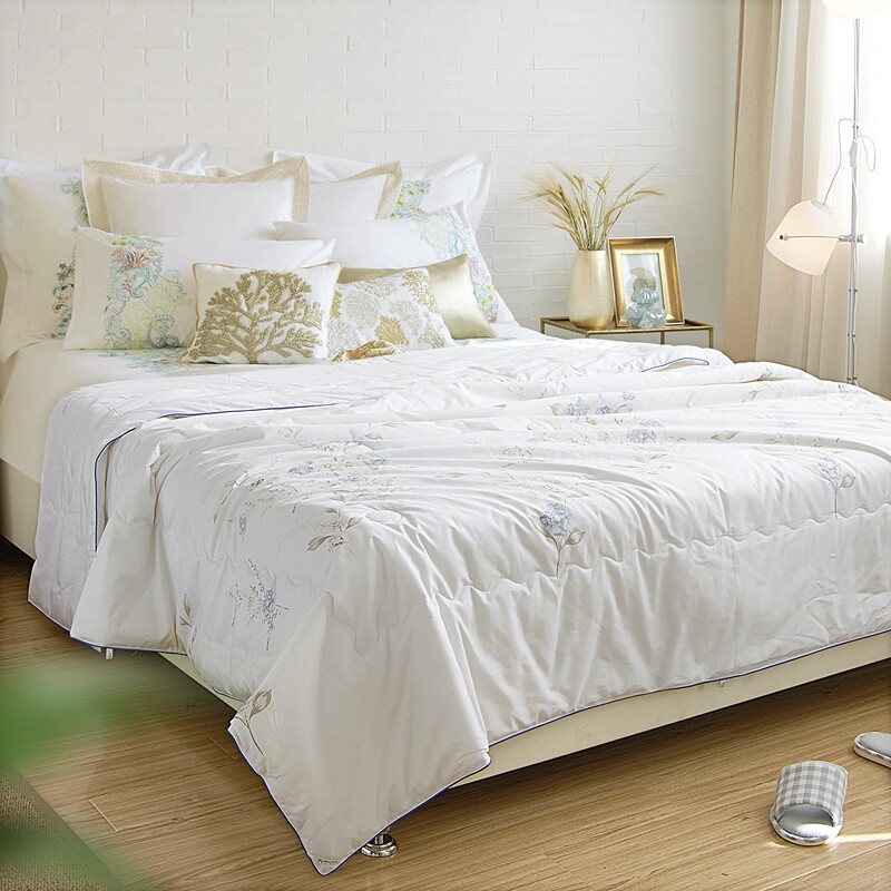 Cotton fabric summer cool quilt air conditioning quilt spring and autumn quilt double quilt core pure cotton fabric feather velvet quilt summer quilt