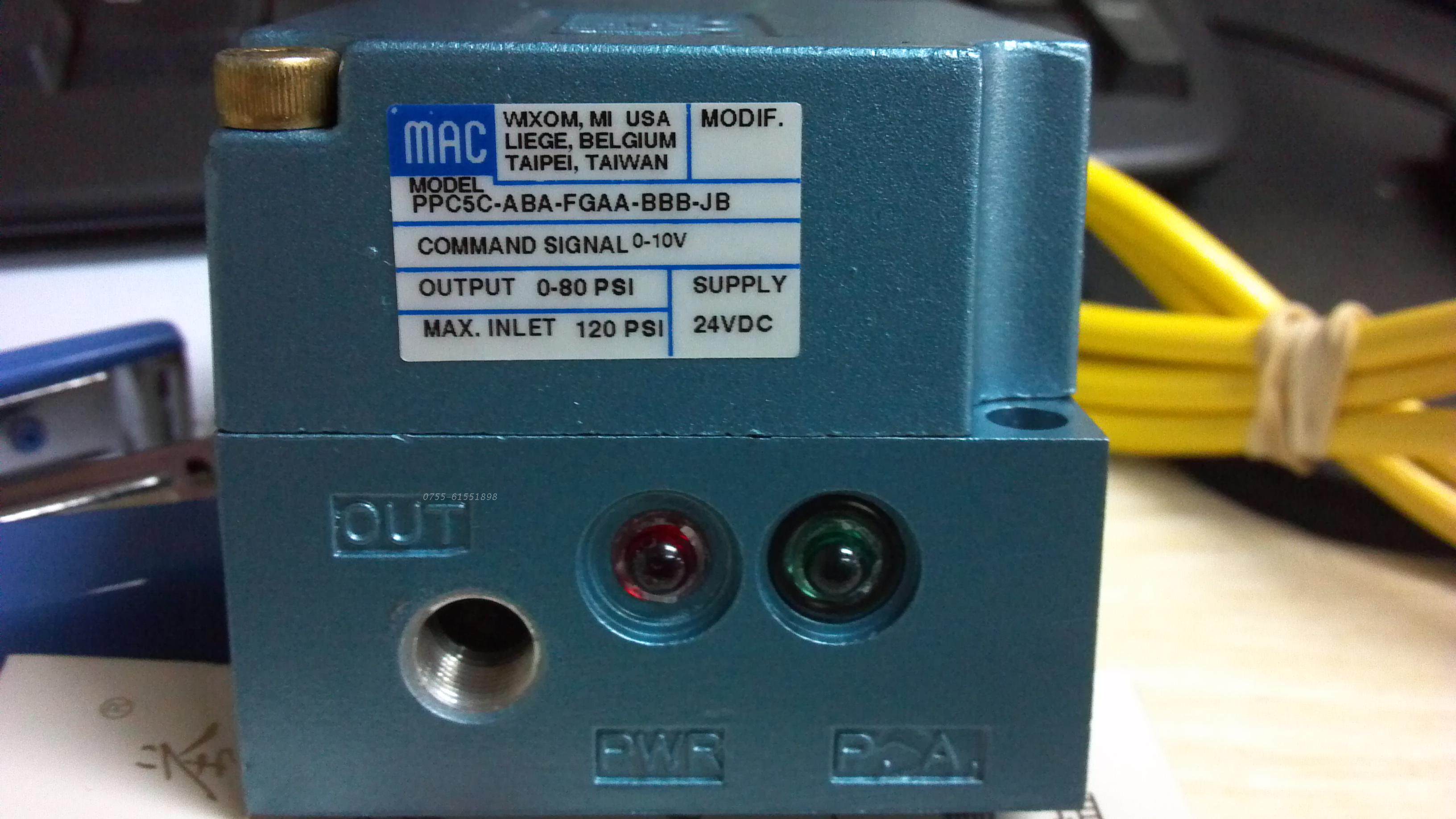 MAC electrical proportional valve PPC5CAAAAGAABBBFO ABBAGAABBA1B