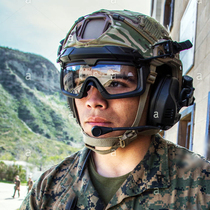 CP tactical helmet split combination face goggles impact-proof helmet wearing myopia dual-purpose goggles