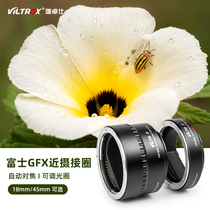 Meritocratic DG-GFX near regent lap Fuji GFX50R 50S in pictorial micro-distance switching ring near photo-ring