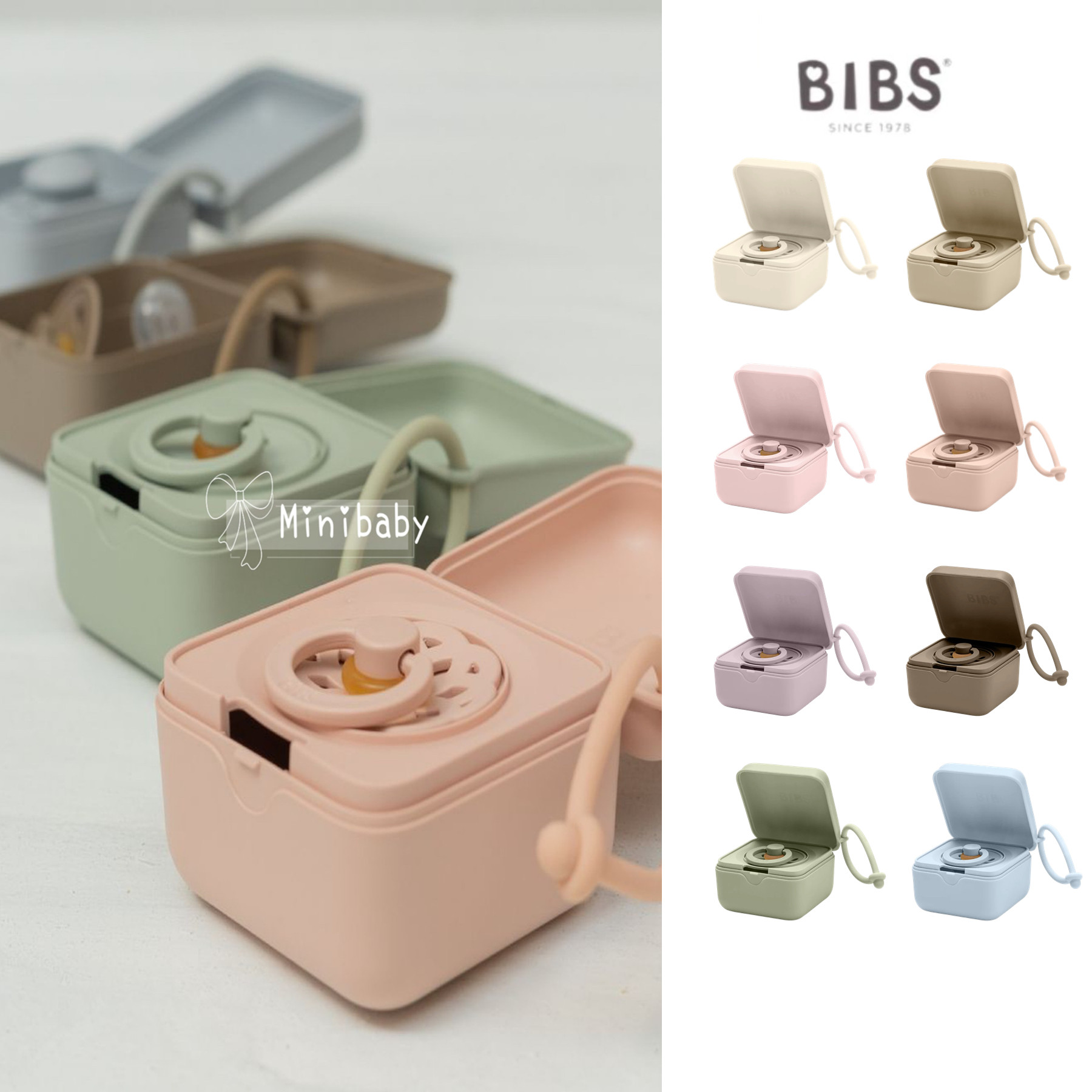 Spot Danish Bibs infant baby pacifier pacifier containing box portable out-dust sanitary pacifier box-Taobao