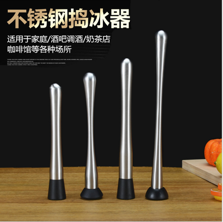 Stainless steel crushed popsicle ice hammer cocktail mashed popsicle bartender juice bar masher lemon hammer masher crush stick