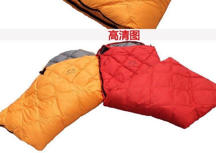 Mới xuân hè đôi vợ chồng người lớn vận chuyển ngoài trời túi ngủ siêu nhẹ phong bì túi ngủ vịt trắng xuống 600g túi ngủ cho bé tiểu học