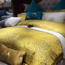 MINE AMBER IMPORTED EGYPT LONG SUEDE COTTON COLOR WEAVE JACQUARD FOUR PIECES OF LUXURIOUS BED KIT 1 8 m Bedsheets