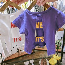 Girl Summer Clothing Half Sleeve Children Pure Cotton Blouse T-Shirt Jacket 1-6 Year Old Female Baby Foreign Air Hollowed-out Personality Trend Dress