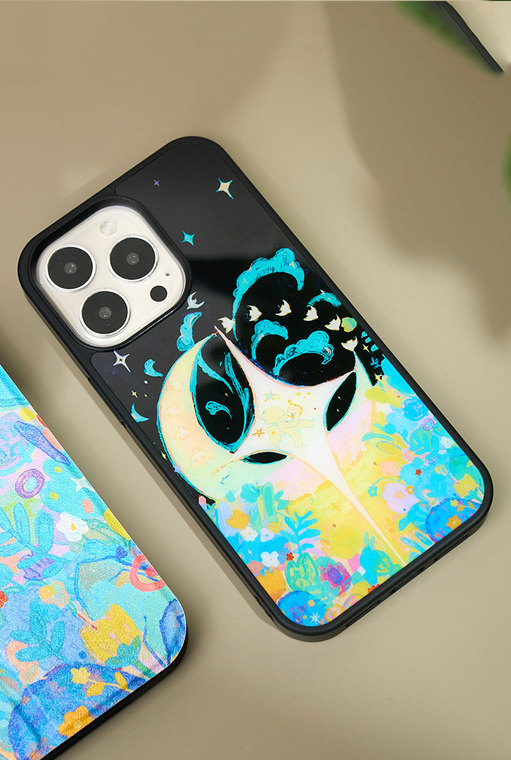 New Artsy Sun And Moon Painted Illustration 15, 14, 13, 12, 11 iPhone Case