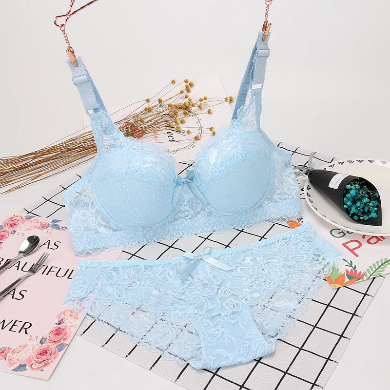 Đồ lót nữ mùa hè siêu mỏng gợi cảm áo ngực ren đồ lót mờ điều chỉnh loại áo ngực liền mạch đồ lót