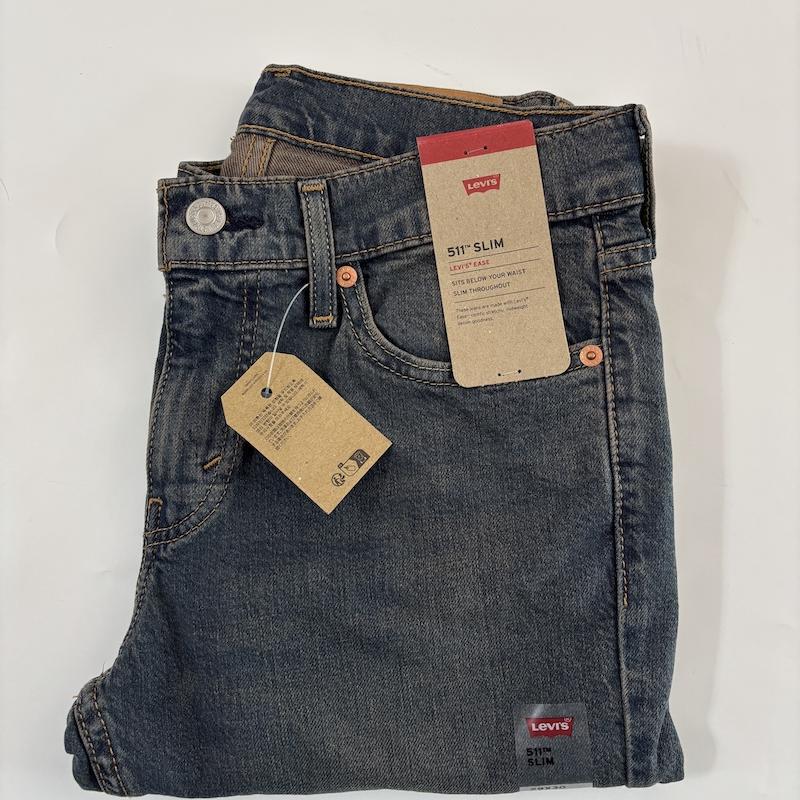 In-Stock Levi'S/Levi's Men's 511 Distressed Blue Washed Slim-Fit Jeans # 045115957 In-Stock Levi'S/Levi's Men's 511 Distressed Blue Washed Slim-Fit Jeans # 045115957