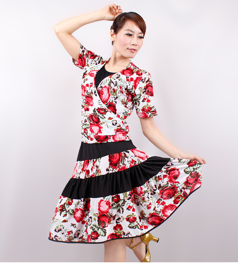 Fang Dance 2017 xuân hè hè mới trang phục khiêu vũ vuông Latin dance quần lửng quần quần quần khiêu vũ - Khiêu vũ / Thể dục nhịp điệu / Thể dục dụng cụ giày múa trắng