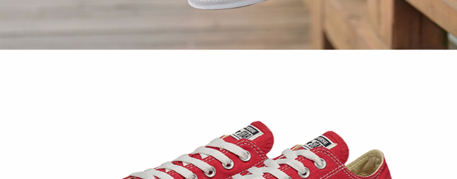 Giày converse giày nữ tất cả các ngôi sao cổ điển màu đỏ cặp đôi sinh viên giày vải thấp Giày giản dị 101007 - Plimsolls giày sneaker nữ hot trend 2021